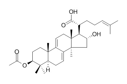 3-O-Acetyl-16 alpha-hydroxydehydrotrametenolic acid 3-O-乙酰基-16α-羟基松苓新酸 CAS:168293-14-9