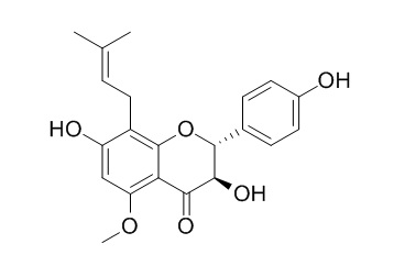 3,7,4'-Trihydroxy-5-methoxy-8-prenylflavanone (2R,3R)-3,7,4'-三羟基-5-甲氧基-8-异戊烯基二氢黄酮 CAS:204935-85-3