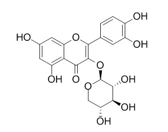 Quercetin 3-O-beta-D-xylopyranoside 槲皮素-3-O-β-D-木糖甙 CAS:549-32-6