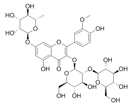 Isorhamnetin 3-sophoroside-7-rhamnoside 异鼠李素-3-O-槐二糖-7-O-鼠李糖苷 CAS:41328-75-0