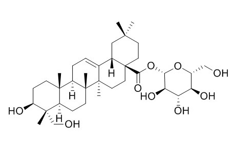 Hederagenin 28-O-beta-D-glucopyranosyl ester 常春藤皂苷元 28-O-beta-D-吡喃葡萄糖酯 CAS:53931-25-2