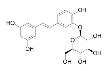 Piceatannol 3'-O-glucoside 曲札茋苷、白皮杉醇-3'-O-葡萄糖苷 CAS:94356-26-0