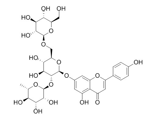 Apigenin 7-O-(2G-rhamnosyl)gentiobioside 芹菜素-7-0-(2G-鼠李糖)龙胆糖苷 CAS:174284-20-9