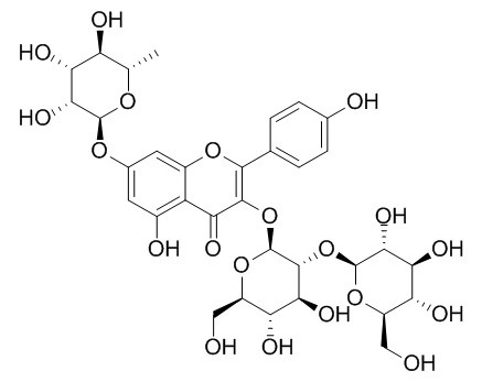 Kaempferol 3-sophoroside-7-rhamnoside 山柰酚-3-槐二糖-7-鼠李糖苷 CAS:93098-79-4