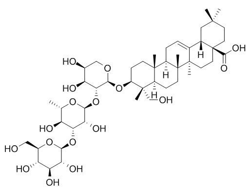 Kalopanaxsaponin H 常春藤苷H； 灰毡毛忍冬次皂苷甲 CAS:128730-82-5