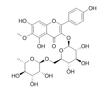 6-Methoxykaempferol 3-O-rutinoside 6-甲氧基山柰酚-3-O-芸香糖苷 CAS:403861-33-6