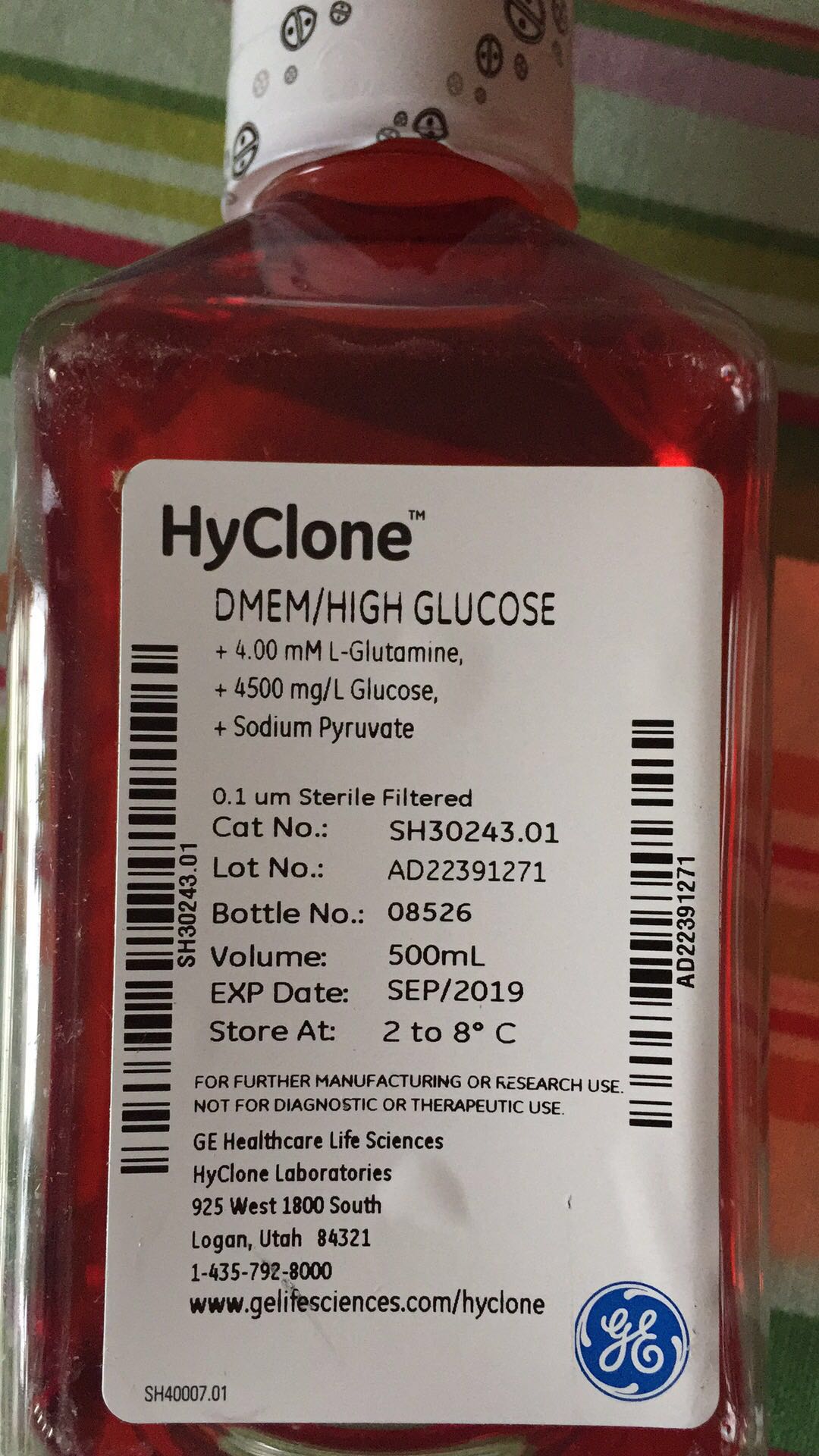 hyclone DMEM培养基高糖
