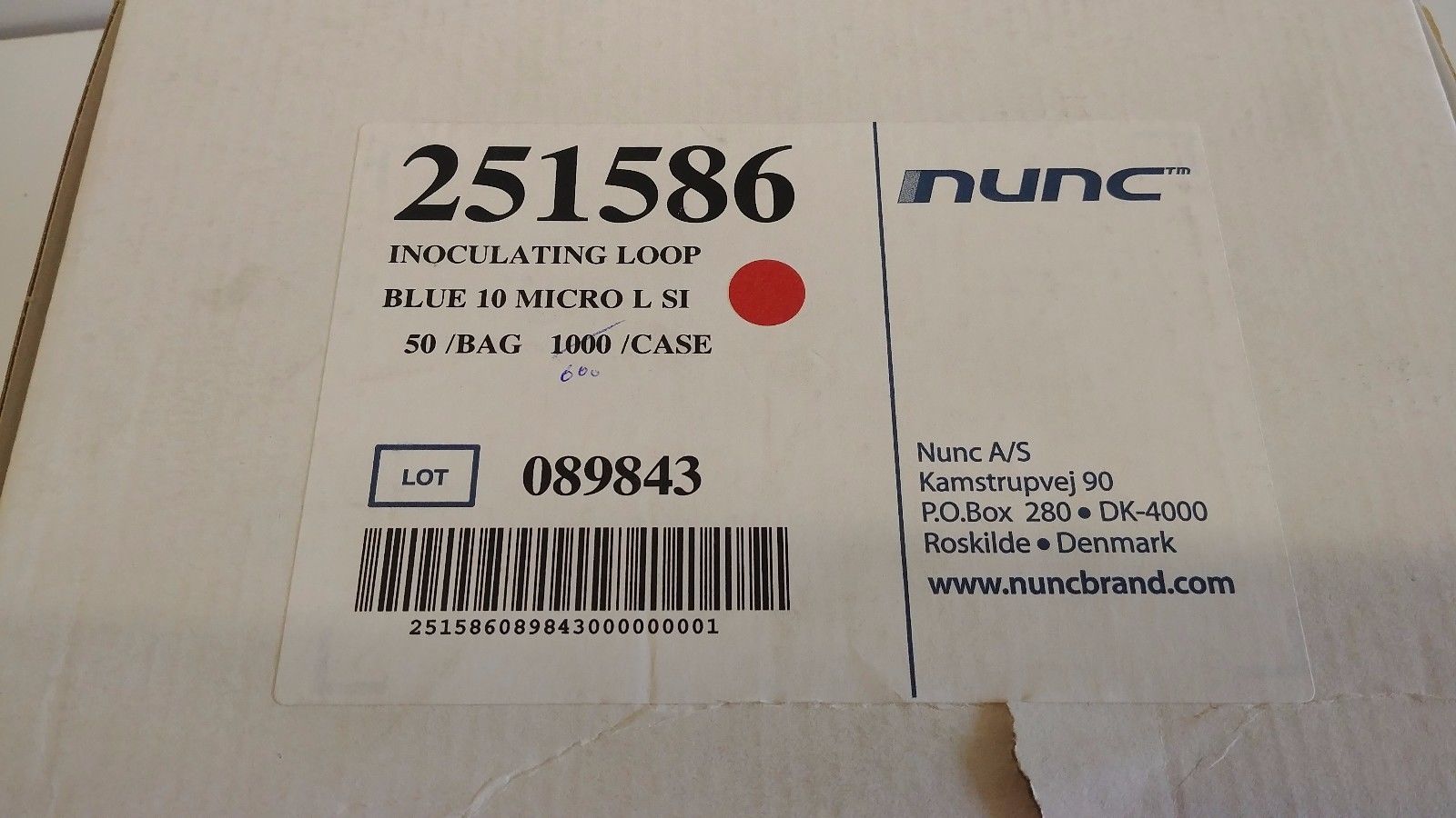NUNC, DISPOSABLE LOOPS AND NEEDLES, #251586