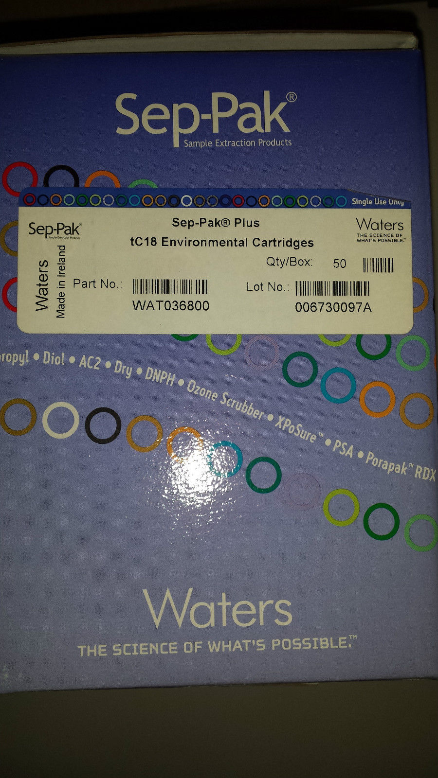 WAT036800 SEP-PAK PLUS TC18 ENVIRONMENTAL 50/BX
