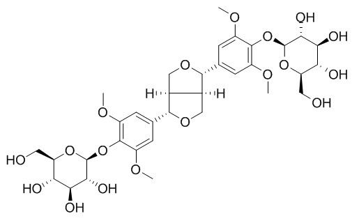 Syringaresinol-di-O-glucoside (-)-丁香脂素二葡萄糖苷 CAS:66791-77-3