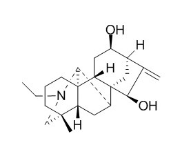 Denudatine 光翠雀碱； 裸翠雀亭 CAS:26166-37-0