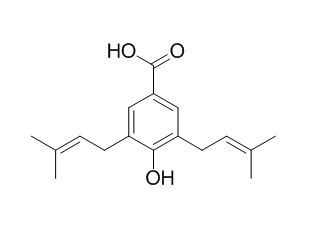 Nervogenic acid 4-羟基-3,5-双(3-甲基-2-丁-1-基)苯甲酸CAS: 17622-86-5