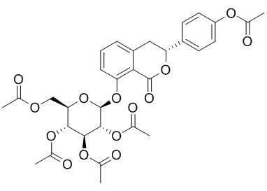(3R)-Hydrangenol 8-O-glucoside pentaacetate (3R)-绣球酚8-O-葡萄糖甙五乙酸酯 CAS:113270-98-7