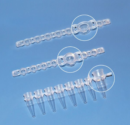 PCR-Strips, 8er-Kombi-Pack, separater Deckelstreifen