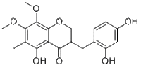 3-(2,4-Dihydroxybenzyl)-5-hydroxy-7,8-dimethoxy-6-methylchroman-4-one图片