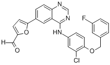 5-(4-((3-chloro-4-((3-fluorobenzyl)oxy)phenyl)amino)quinazolin-6-yl)furan-2-carbaldehyde231278-84-5