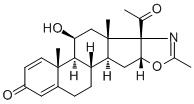 11β-Hydroxy-2'-methyl-5'βH-pregna-1,4-dieno[17,16-d]oxazole-3,20-dione13649-88-2