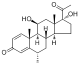 11β,17α-Dihydroxy-6α-methylpregna-1,4-diene-3,20-dione6870-94-6