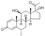 11β,17α-Dihydroxy-6α-methylpregna-1,4-diene-3,20