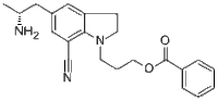 5-(2-Aminopropyl)-7-cyanoindolin-1-yl)propyl benzoate239463-72-0