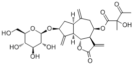 8β-(2-Hydroxy-2-methyl-3-oxobutyryloxy)glucozaluzanin C93395-31-4