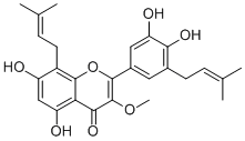 5,7,3',4'-Tetrahydroxy-3-methoxy-8,5'-diprenylflavone1353676-65-9