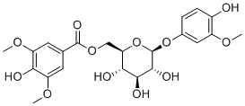 4-Hydroxy-3-methoxyphenol 1-O-(6-O-syringoyl)glucoside426821-85-4