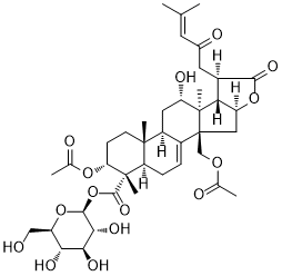 3α,30-Diacetyloxy-12α-hydroxy-23-oxoeupha-7,24-dien-21,16β-olid-28-oic acid 28-O-β-D-glucopyranosyl ester215160-96-6