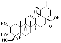 2α,3α,24-Trihydroxyursa -12,20(30)-dien-28-oic acid341503-22-8