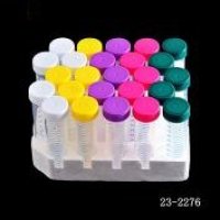 50ml 离心管,PP(聚丙烯), 5色盖, 印刷标记区