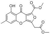 Methyl 8-hydroxy-3-(2-methoxy-2-oxoethyl)-6-methyl-9-oxo-9H-furo[3,4-b]chromene-1-carboxylate96287-41-1