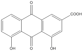 大黄酸、山扁豆酸、1,8-二羟基-3-羧基蒽醌478-43-3