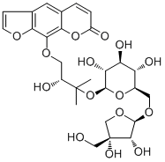 Heraclenol 3'-O-β-D-apiofuranosyl-(1→6)-β-D-glucopyranoside说明书