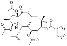 3,5,7,15-Tetraacetoxy-9-nicotinoyloxy-6(17),11-jatrophadien-14-one进口试剂