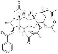5,8,9,10,14-Pentaacetoxy-3-benzoyloxy-1