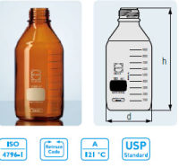 DURAN® 实验室棕色玻璃瓶 GL 口径，DIN 螺纹