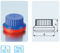 防启封螺旋盖 PP¹ 材质，适用于实验室，DIN 螺纹