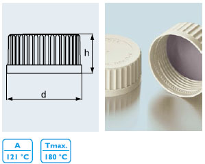 快速开启及关闭螺旋盖, 配DURAN® GLS 80® 口径 实验室玻璃瓶, 具密封内衬垫(PSU 化合物材质1)