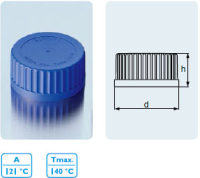 快速开启及关闭螺旋盖，配DURAN® GLS 80® 口径 实验室玻璃瓶，PP1 材质，蓝色，具