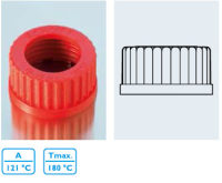 顶开孔螺旋盖 PBT¹ 材质，红色