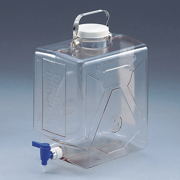亚速旺ASONE 带龙头透明方形瓶 ナルゲン透明活栓付角型瓶 BOTTLE PC