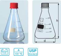 DURAN ® 旋盖三角烧瓶，DIN 螺纹