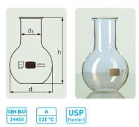 DURAN® 平底烧瓶, 广口