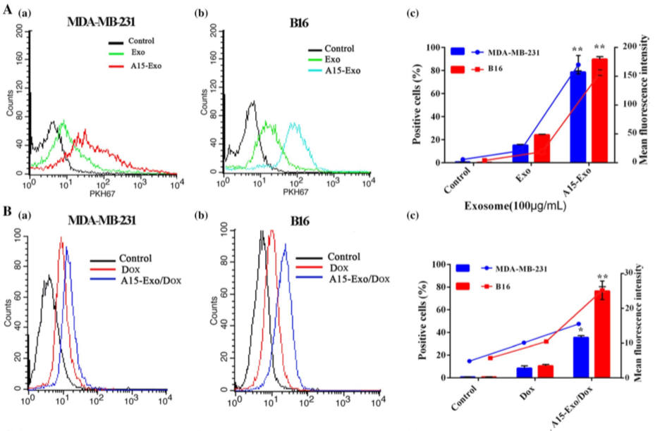 功能性外泌体介导的阿霉素和疏水修饰的microRNA 159共递送，可用于三阴性乳腺癌治疗
