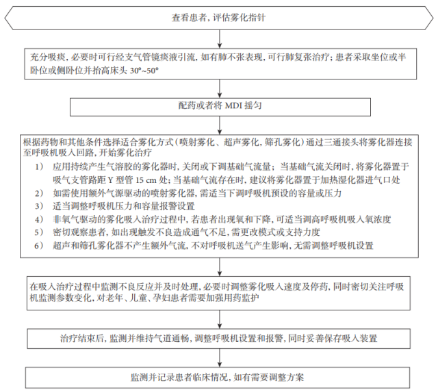 雾化吸入简易流程图图片