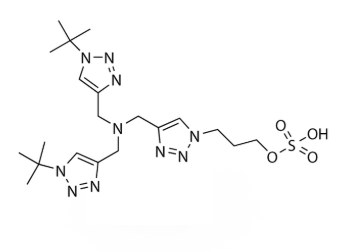  3-(4-((bis(1-tert-butyl-1H-1,2,3-triazol-4-yl)methyl)amino)methyl)-1H-1,2,3-triazol-1-yl), propanol hydrogen sulfate
