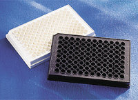 Corning® 96孔全白平底聚苯乙烯微孔板，经TC处理，20/袋，带盖，无菌