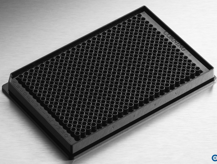 Corning® 低容量384孔黑色平底聚苯乙烯NBS微孔板，10/袋，不带盖，非灭菌