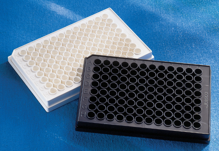 Corning® 96孔白色圆底聚苯乙烯微孔板，未处理，25/袋，不带盖，非灭菌