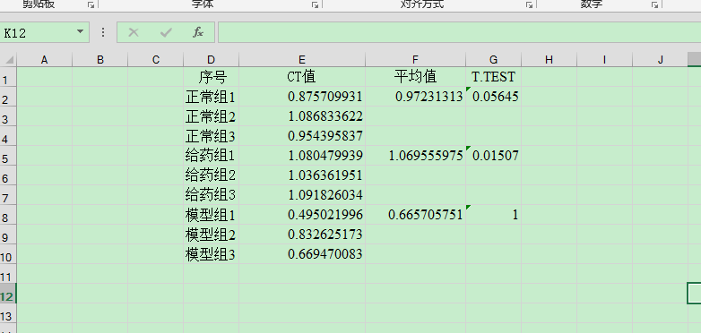 用excel做实验数据分析
